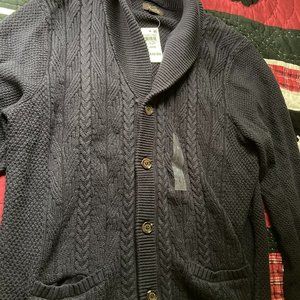 Chunky Table Navy Blue Cardigan